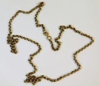 A 9ct gold chain, 28in long 13.4g