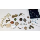 A quantity of mixed costume jewellery items