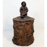 A c.1900 figurative tobacco jar, marked to base FG