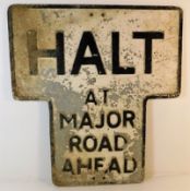 A cast alloy "HALT" English road sign 23.75in wide