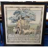 An oak framed James Akerman lithograph titled "The