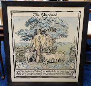 An oak framed James Akerman lithograph titled "The