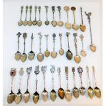 A collection of 34 collectors spoons