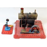 A vintage Mamod stationary steam engine & accessor