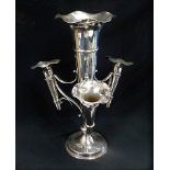 A Victorian silver plated epergne 12in high