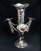 A Victorian silver plated epergne 12in high
