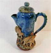 A Japanese Sumida Gaura coffee pot with elephant d