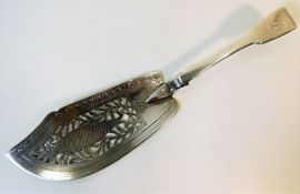 An early Victorian London silver fish slice by H.