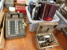 An adding machine & other sundries