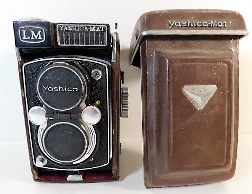 A Yashica-Mat Copal MXV twin lens camera & case