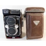 A Yashica-Mat Copal MXV twin lens camera & case