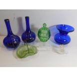 A selection of vintage glassware