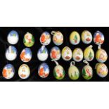 A quantity of 22 tin Christmas tree egg decoration