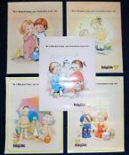 Five vintage Mabel Lucie Attwell Baby Chic posters