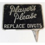 A vintage cast alloy plaque "Player's Please" of g