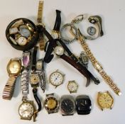 A quantity of mixed watches & parts, some vintage,