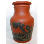 A 19thC. Wedgwood style transfer ware vase with da