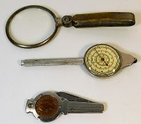 An opisometer, a small farthing fruit knife & an b