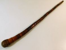 A decorated Japanese swagger cane 30.125in long
