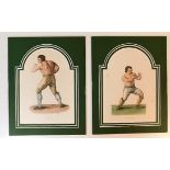 Two 19thC. engravings of boxing interest - Johnson