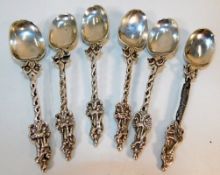 A set of silver spoons, one a/f 70.3g