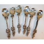 A set of silver spoons, one a/f 70.3g