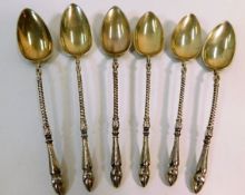 A set of six silver apostle spoons 59g