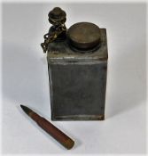 A Vickers machine gun oil can