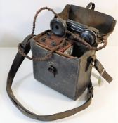 An early cased field telephone