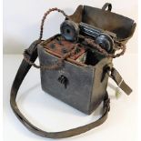 An early cased field telephone