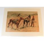 Chromolithograph of "Antelope Hunting" by Frederic