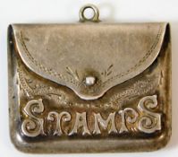 An Edwardian Birmingham silver stamp pendant 1907