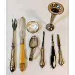 A quantity of mixed silver & plated wares