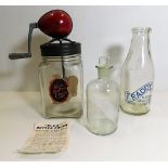 A F. Raddy Dairyman Looe & Polperro milk bottle, a