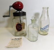 A F. Raddy Dairyman Looe & Polperro milk bottle, a