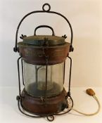 A large copper & brass ships lantern "Meteorite 83