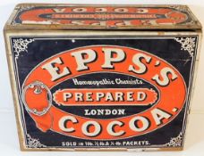 An advertising ware "Epps's Prepared Cocoa" wooden