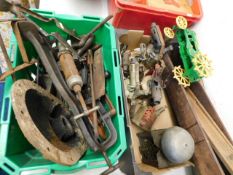 Two boxes of tools & other sundries