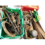 Two boxes of tools & other sundries