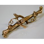 A 9ct gold brooch 1.4g