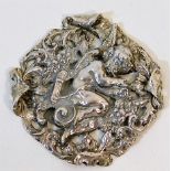 An ornate silver buckle part 38.4g