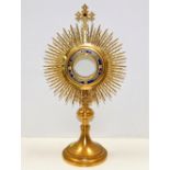 A French gilt metal ecclesiastical sunburst monstr