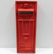 A cast iron reproduction Victorian post box front