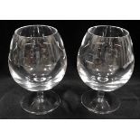 A pair of large Waterford crystal John Rocha "Geo"