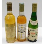 Two bottles of sweet wine, Mouton Cadet & a Taplow