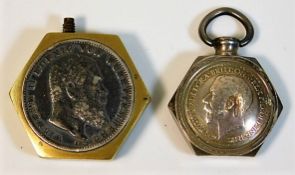 Two trench art coin lighters a/f