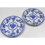 Two Minton porcelain plates 9in wide