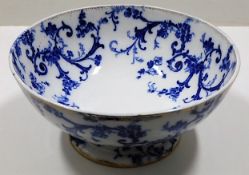 A large, decorative Ridgways porcelain fruit bowl