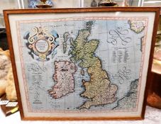 A framed antique style map