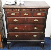 A 19thC. chest of six drawers with decorative inla